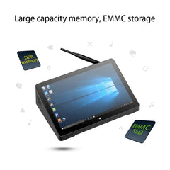 Windows 11 Intel Celeron J4125 Quad Core up to 2.7GHz, Support WiFi & BT & TF Card & HDMI & RJ45, US Plug, H10PRO 16GB+128GB+512GB