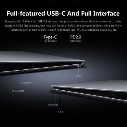 Windows 10 Home, Intel Core i5-8259U de cuatro núcleos de 2,3 GHz a 3,8 GHz, compatible con WiFi de doble banda, Bluetooth y extensión de tarjeta TF (gris oscuro), i5-8259U de 8 GB + 512 GB