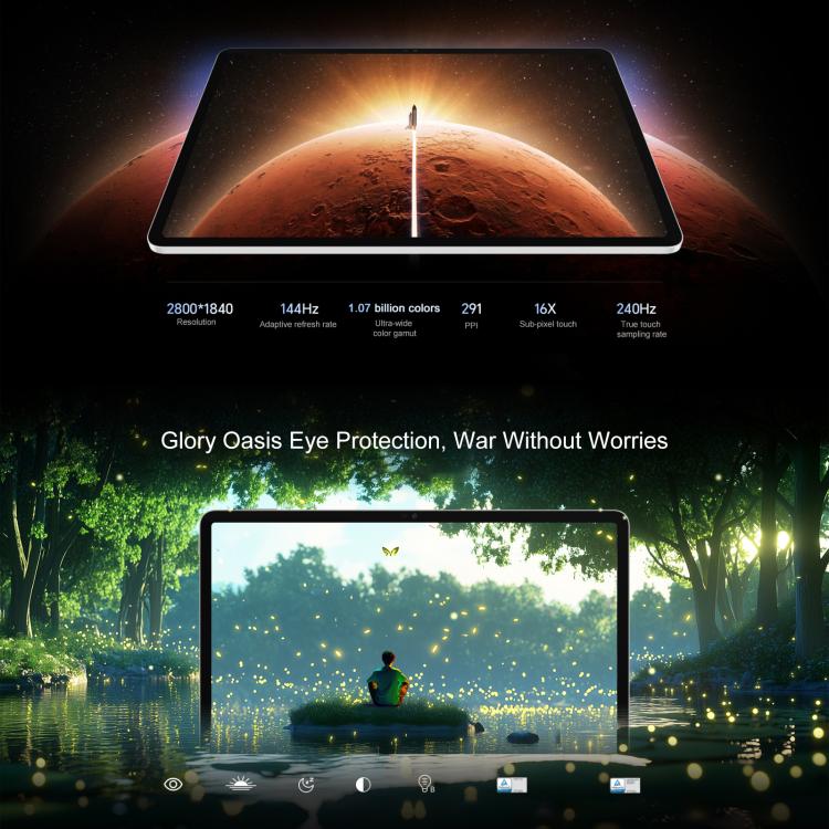 Honor Pad GT WiFi Tablet PC, 11.5 inch 12GB+256GB MagicOS 9.0 Dimensity 8350 Ultra Octa Core, 12GB+256GB