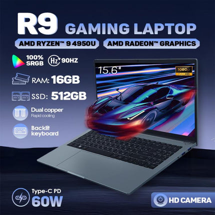 G16 Air 15.6 inch Gaming Laptop, 16GB+512GB, Windows 11 Pro AMD Ryzen 9 4950U Octa Core, US Plug, 16GB+512GB
