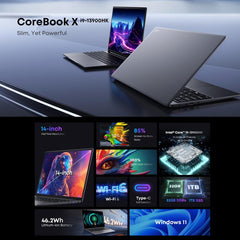 CHUWI CoreBook X 14 inch Laptop, 32GB+1TB, Windows 11 Intel Core i9-13900HK 14-Cores, EU Plug, i9-13900HK 32GB+1TB