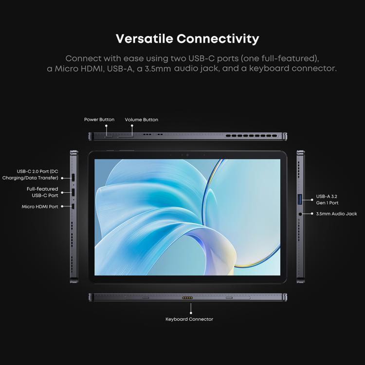 CHUWI Hi10 X1 10.1 inch Tablet PC, 8GB+256GB, Windows 11 Home, Intel Alder Lake N100 Quad Core,EU Plug, Hi10 X1 8GB+256GB