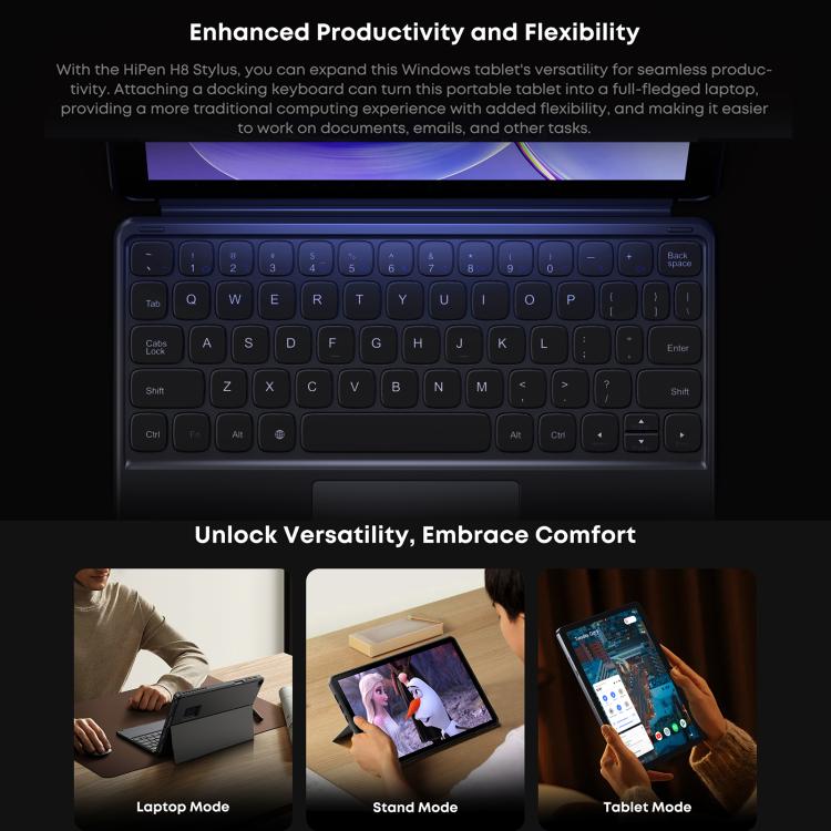 CHUWI Hi10 X1 10.1 inch Tablet PC with KeyBoard, 8GB+256GB, Windows 11 Home, Intel Alder Lake N100 Quad Core,EU Plug, Hi10 X1 8GB+256GB with KeyBoard