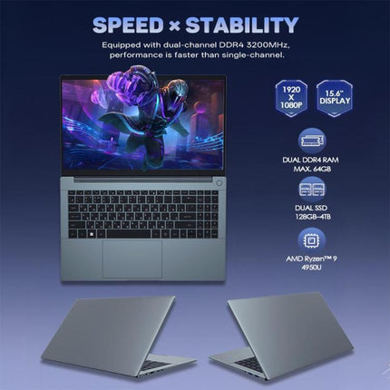 G16 Air 15.6 inch Gaming Laptop, 32GB+1TB, Windows 11 Pro AMD Ryzen 9 4950U Octa Core, EU Plug, 32GB+1TB