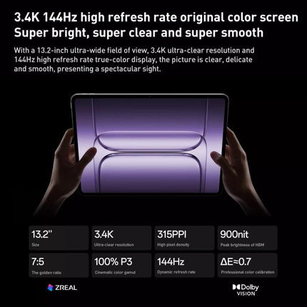 OnePlus Pad 2 Pro 13.2 inch WiFi Tablet PC, 16GB+512GB ColorOS 15.0 Qualcomm Snapdragon 8 Ultra Octa Core CPU, 16GB+512GB