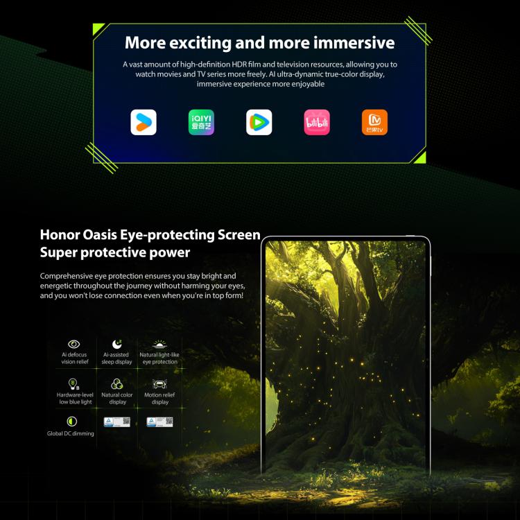 Honor Pad GT2 Pro WiFi Tablet PC, 12.5 inch 16GB+512GB MagicOS 9.0.1 Qualcomm Snapdragon 8 Gen3 Octa Core