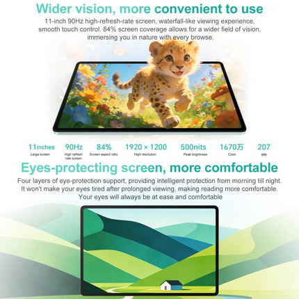 Honor Pad X10 WiFi Tablet PC, 11 inch 6GB+128GB MagicOS 9.0 Qualcomm Snapdragon 680 Octa Core, 6GB+128GB