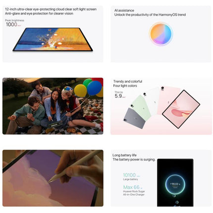 HUAWEI MatePad Air 12 inch 2025 WiFi Soft Light Edition, 12GB+512GB, HarmonyOS 5.0 Hisilicon Kirin T92B, Not Support Google Play, Soft Light Edition 12GB+512GB