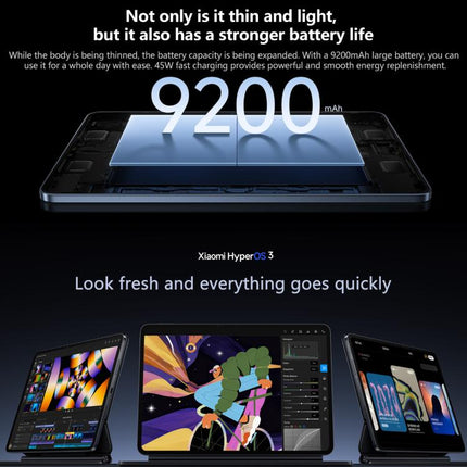 Xiaomi Pad 8 Pro 11.2 inch, 12GB+256GB, HyperOS 3 Qualcomm Snapdragon 8 Elite Octa Core, 12GB+256GB
