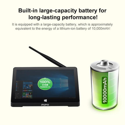 PiPo X10 10.1 inch All-in-One Mini PC, 12GB+256GB, Windows11 Intel Alder Lake-N100 Quad Core, US Plug, X10 RK3399