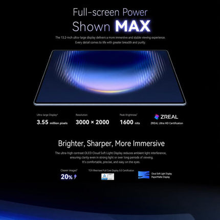 HUAWEI MatePad Pro Max 13.2 inch WiFi, 12GB+256GB, HarmonyOS 6.1 Hisilicon Kirin T93 Pro, Not Support Google Play, 12GB+256GB