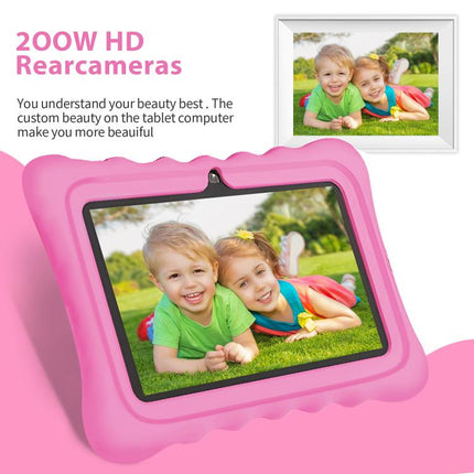 BDF T7 7 inch WiFi Kids Tablet PC with Silicone Case, 1GB+16GB, Android 8.1 MTK6735 Quad Core CPU, US Plug, 3GB+32GB