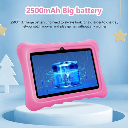 BDF T7 7 inch WiFi Kids Tablet PC with Silicone Case, 1GB+16GB, Android 8.1 MTK6735 Quad Core CPU, US Plug, 3GB+32GB