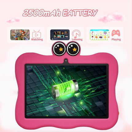 BDF 7 inch WiFi Kids Tablet PC with Crab Silicone Case, 1GB+16GB, Android 8.1 MTK6735 Quad Core CPU, US Plug, 3GB+32GB