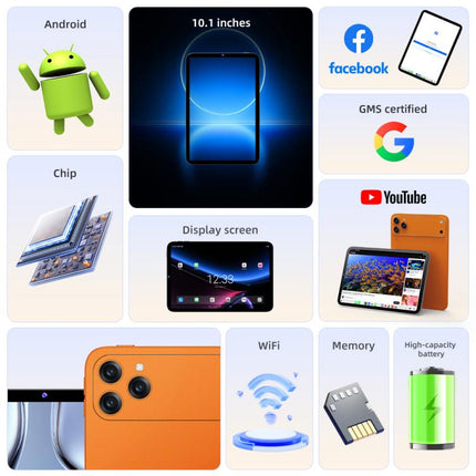 Nodizz Npad23 4G Network Tablet PC, 4GB+32GB, 10.1 inch Android 10 MTK6755 Octa Core, UK Plug, UK Plug