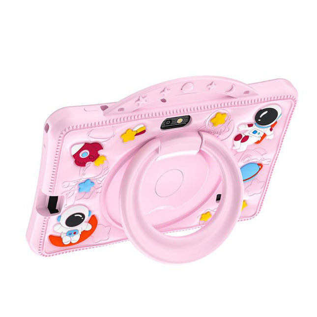 7 inch WiFi Kids Tablet PC with Portable Astronaut Silicone Case, 1GB+16GB, Android 8.0 MTK6735 Quad Core CPU, EU Plug, EU Plug