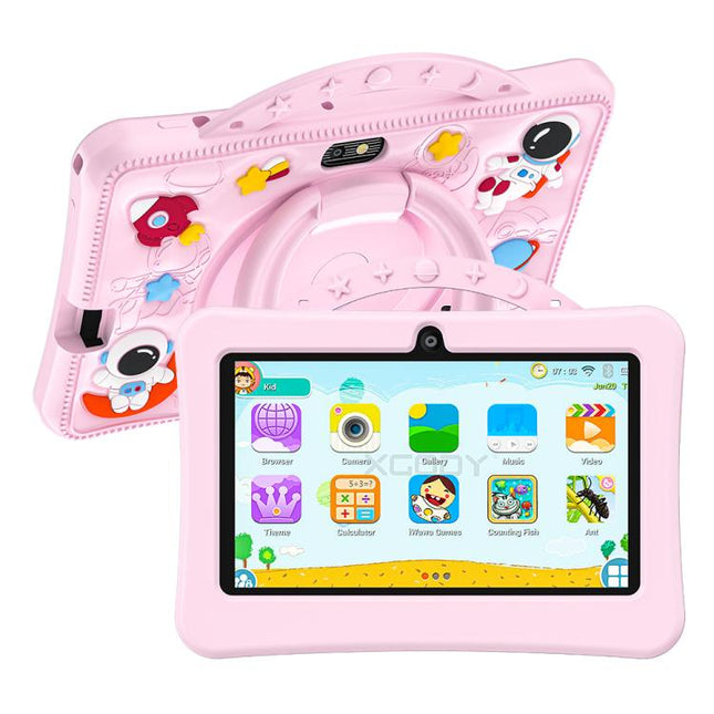 7 inch WiFi Kids Tablet PC with Portable Astronaut Silicone Case, 1GB+16GB, Android 8.0 MTK6735 Quad Core CPU, AU Plug, AU Plug