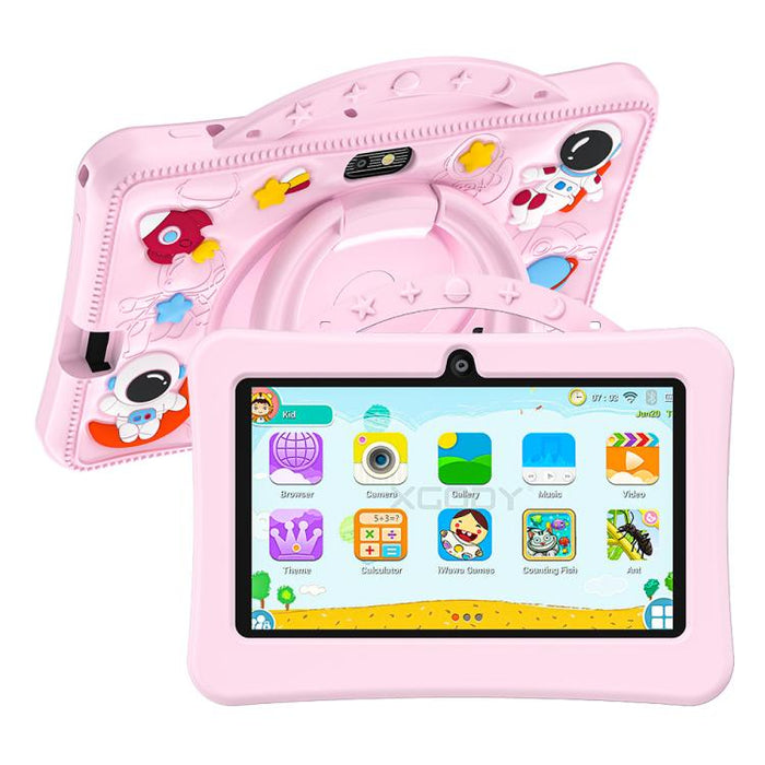 7 inch WiFi Kids Tablet PC with Portable Astronaut Silicone Case, 1GB+16GB, Android 8.0 MTK6735 Quad Core CPU, AU Plug, AU Plug