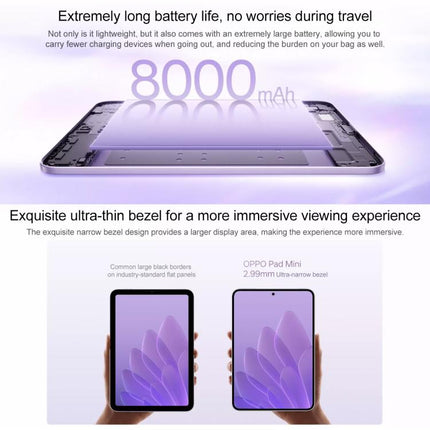 OPPO Pad Mini 8.8 inch Tablet PC, 12GB+256GB, ColorOS 16.0 Snapdragon 8 Gen5 Octa Core, 12GB+256GB