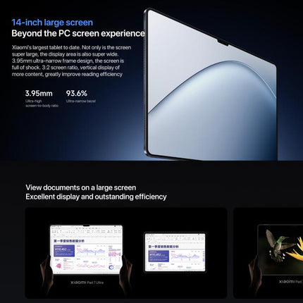 Xiaomi Pad 7 Ultra 14 inch, 12GB+256GB, HyperOS 2, XRING O1 3nm Deca Core CPU