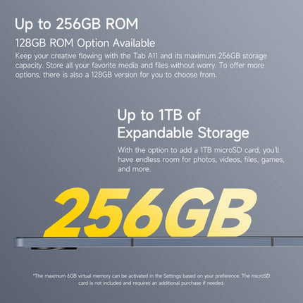 Tableta Ulefone Tab A11, 6 GB + 256 GB, 11 pulgadas, Android 14, Unisoc T620 Octa Core, red 4G, enchufe de la UE, 6 GB + 256 GB