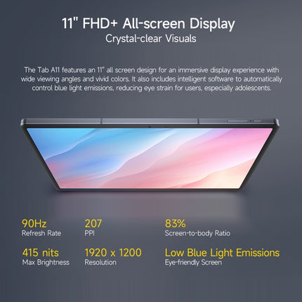 Tableta Ulefone Tab A11, 6 GB + 256 GB, 11 pulgadas, Android 14, Unisoc T620 Octa Core, red 4G, enchufe de la UE, 6 GB + 256 GB