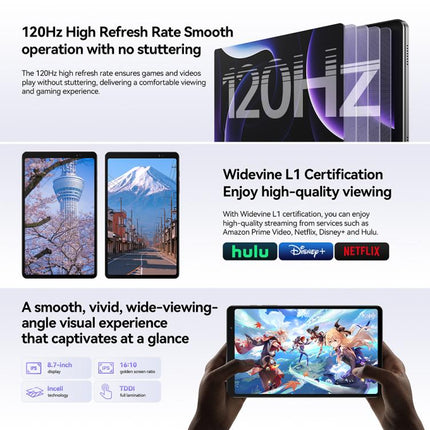 HEADWOLF Fpad6 SE 8.7 inch 4G LTE Tablet PC, 4GB+128GB, Android 16 MT8781 Octa Core Support Dual SIM, Global Version with Google Play, Fpad6 SE