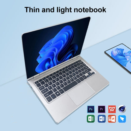 Computadora portátil Yoga con pantalla táctil de 11,6 pulgadas, 6 GB + 256 GB, Windows 11, Intel Celeron N4020 de doble núcleo, enchufe de la UE, 6 GB + 256 GB