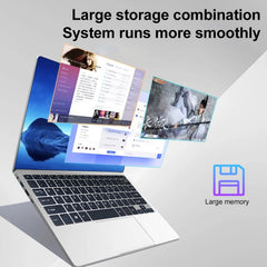 14.1 inch Portable Laptop, 6GB+1TB, Windows 11 Intel Celeron N4000 Dual Core, EU Plug, 6GB+1TB