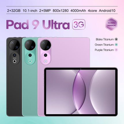 Pad 9 Ultra 10.1 inch 3G Phone Call Tablet PC, 2GB+32GB, Android 10 MTK6737 Quad Core, UK Plug