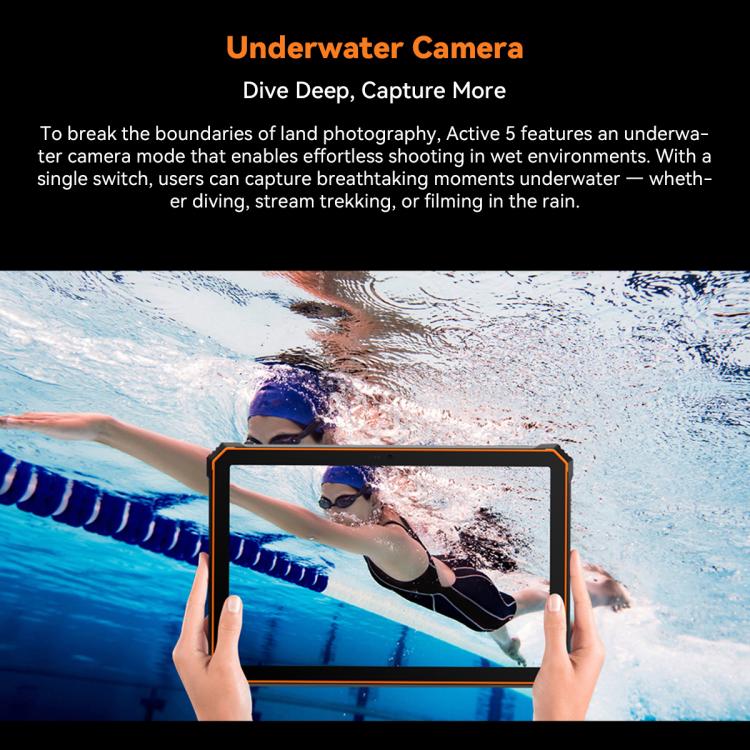 Blackview Active 5 4G Rugged Tablet, 8GB+128GB, 8.68 inch Android 14 Unisoc UMS9230E T615 Octa Core, Global Version with Google Play