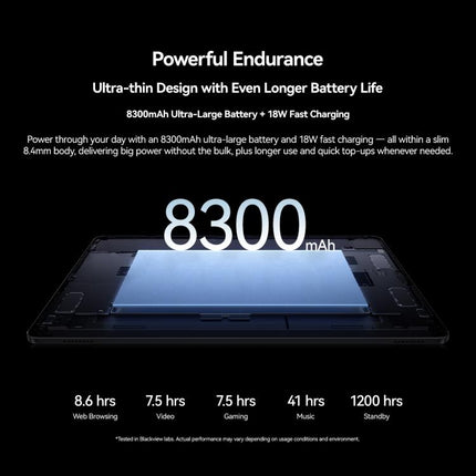 Blackview ZENO 5 Tablet PC, 3GB+128GB, 11 inch Android 16 Unisoc T7250 Octa Core, Network: 4G, Global Version with Google Play, 3GB+128GB