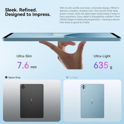 Blackview MEGA 5 Tablet PC, 12GB+256GB, 12.2 inch Android 16 MediaTek Dimensity T7300 Octa Core, Network: 4G, Global Version with Google Play, 12GB+256GB