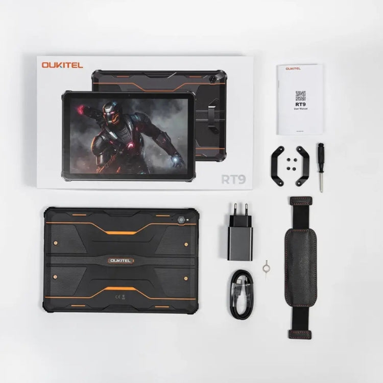 Tableta robusta OUKITEL RT9 4G Network IP68/IP69K, 6 GB + 256 GB, 11 pulgadas Android 14 Unisoc T606 Octa-Core, compatible con SIM dual, enchufe de la UE, RT9 6 GB + 256 GB