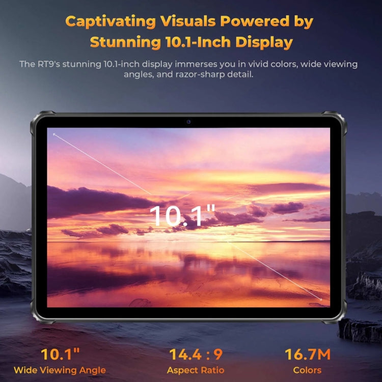 Tableta robusta OUKITEL RT9 4G Network IP68/IP69K, 6 GB + 256 GB, 11 pulgadas Android 14 Unisoc T606 Octa-Core, compatible con SIM dual, enchufe de la UE, RT9 6 GB + 256 GB
