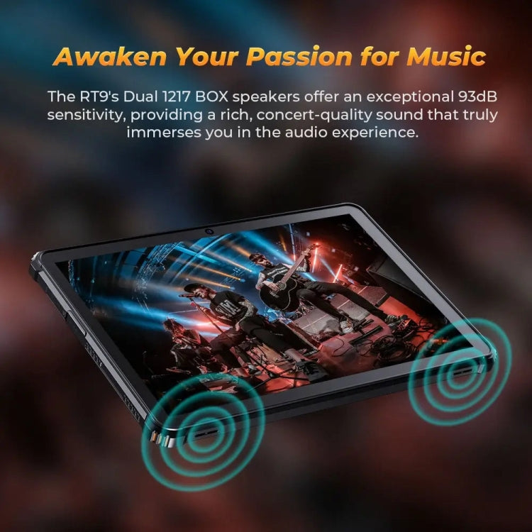 Tableta robusta OUKITEL RT9 4G Network IP68/IP69K, 6 GB + 256 GB, 11 pulgadas Android 14 Unisoc T606 Octa-Core, compatible con SIM dual, enchufe de la UE, RT9 6 GB + 256 GB