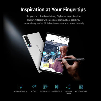 Lenovo LEGION Y700 Gen5 2026 Football Limited Ed. 8.8 inch AI Gaming WIFI Tablet, 12GB+256GB, Android 16, Qualcomm Snapdragon 8 Elite Gen5, US Plug, 12GB+256GB