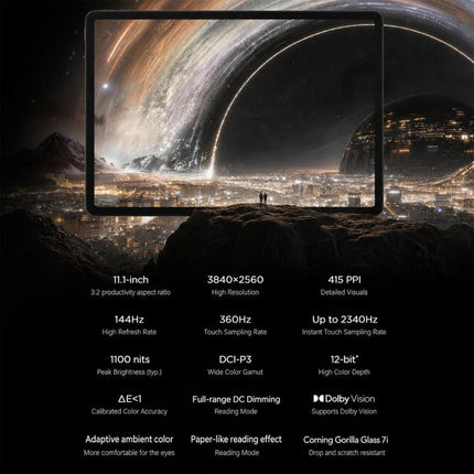 Lenovo LEGION Y900 11 AI Tablet, 11.1 inch Wi-Fi, 8GB+256GB, Android 16, Dimensity 9500s Octa Core, US Plug, 8GB+256GB
