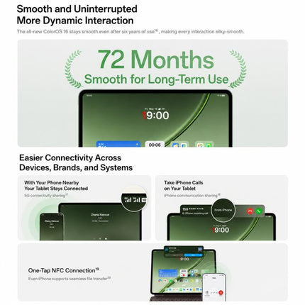 OnePlus Pad 3 Pro 13.2 inch WiFi Tablet PC, 12GB+256GB ColorOS 16 Qualcomm Snapdragon 8 Elite Gen5 CPU, US Plug, 12GB+256GB