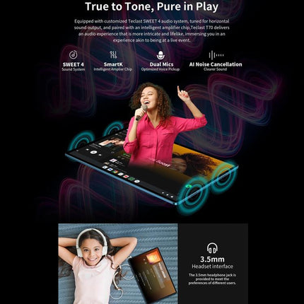 Teclast T70 4G LTE Tablet PC, 8GB+128GB, 14 inch Android 15 MediaTek Helio G99 Octa Core, Support Dual SIM, T70 8GB+128GB