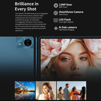 Teclast T70 4G LTE Tablet PC, 8GB+128GB, 14 inch Android 15 MediaTek Helio G99 Octa Core, Support Dual SIM, T70 8GB+128GB