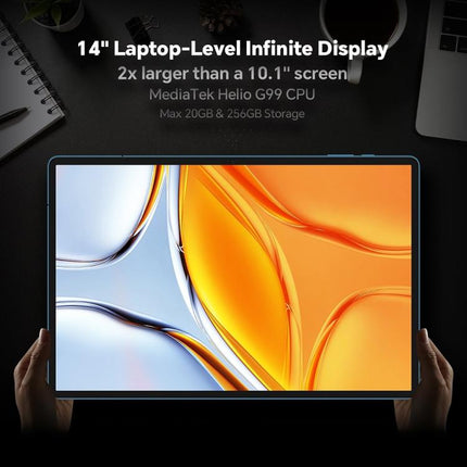 Teclast T70 4G LTE Tablet PC, 8GB+128GB, 14 inch Android 15 MediaTek Helio G99 Octa Core, Support Dual SIM, T70 8GB+128GB