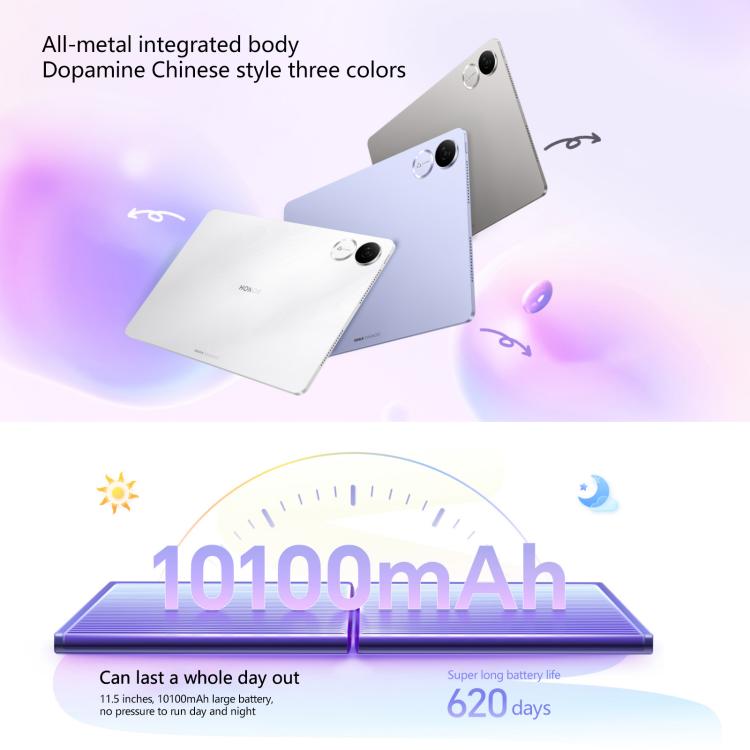 Honor Pad V9 WiFi Tablet PC, 11.5 inch 12GB+256GB MagicOS 9.0 Dimensity 8350 Ultra Octa Core