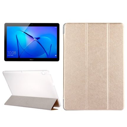 For Huawei  MediaPad T3 10 9.6 inch Silk Texture Horizontal Flip Leather Case with 3-folding Holder, For MediaPad T3 9.6 inch