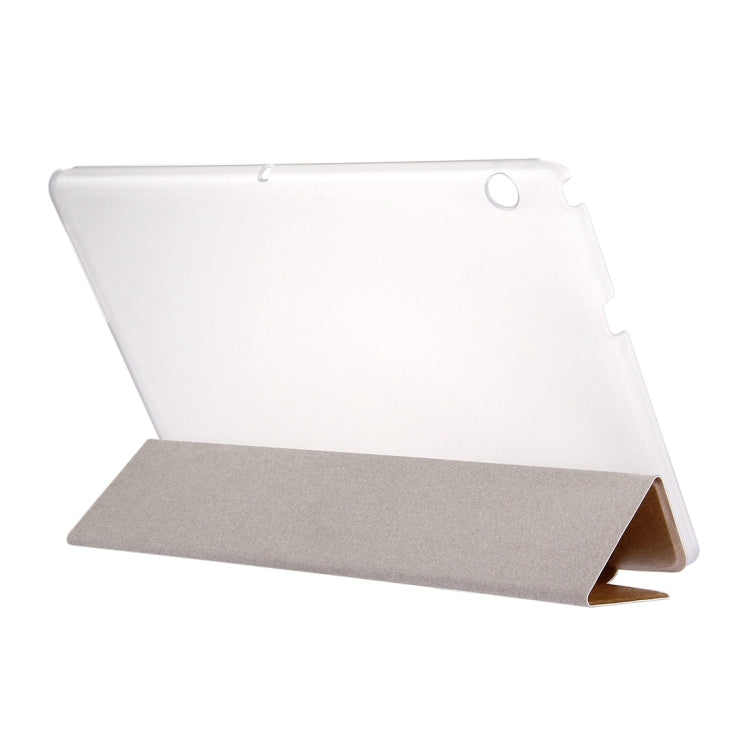 For Huawei  MediaPad T3 10 9.6 inch Silk Texture Horizontal Flip Leather Case with 3-folding Holder