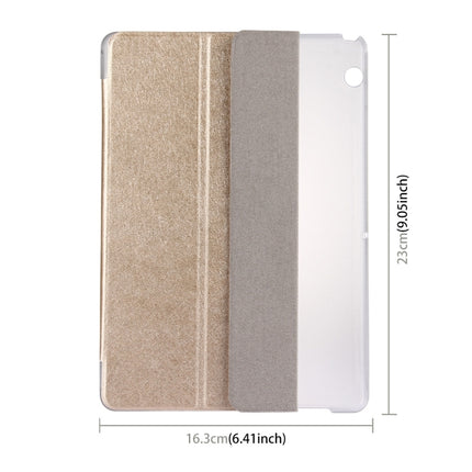 For Huawei  MediaPad T3 10 9.6 inch Silk Texture Horizontal Flip Leather Case with 3-folding Holder, For MediaPad T3 9.6 inch