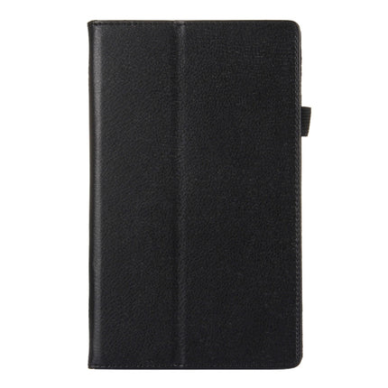 For Amazon Kindle Fire HD8 (2017) Litchi Texture Horizontal Flip Leather Case with Holder