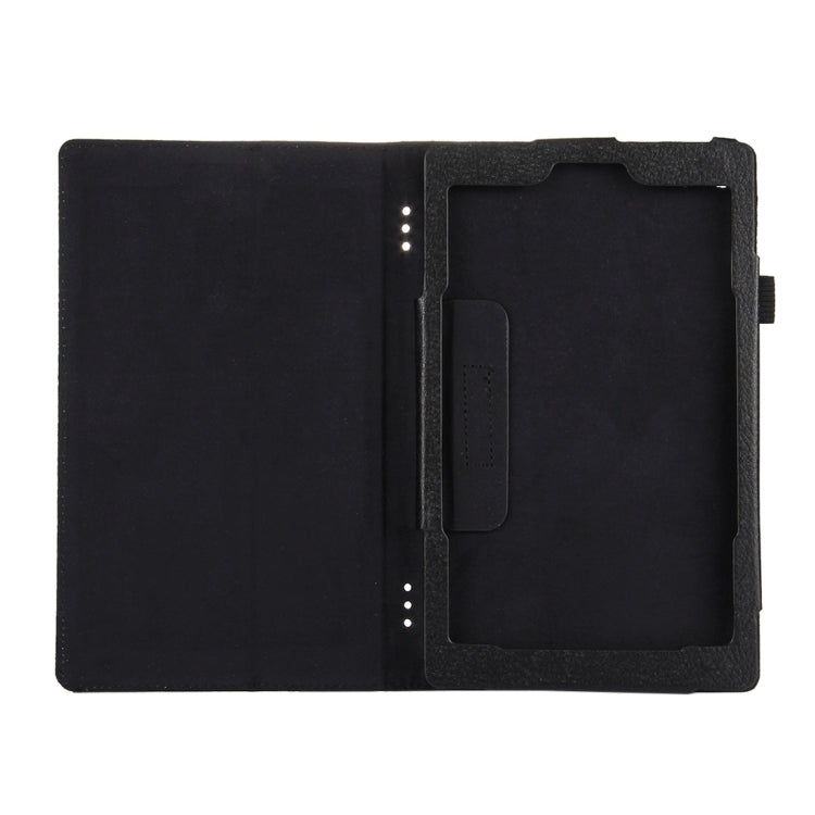 For Amazon Kindle Fire HD8 (2017) Litchi Texture Horizontal Flip Leather Case with Holder