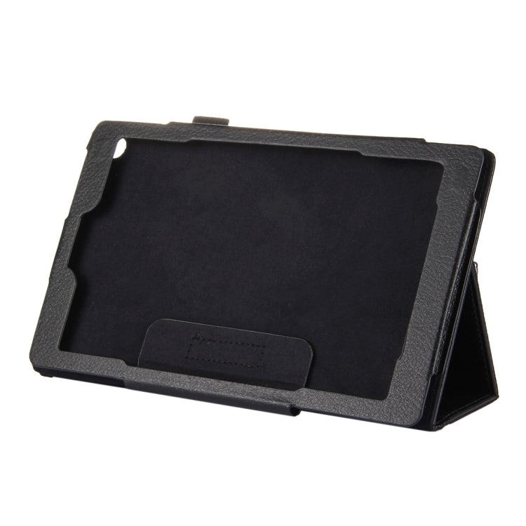 For Amazon Kindle Fire HD8 (2017) Litchi Texture Horizontal Flip Leather Case with Holder