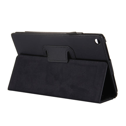 For Amazon Kindle Fire HD8 (2017) Litchi Texture Horizontal Flip Leather Case with Holder